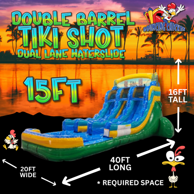 15'  Double Barrel Tiki Shot