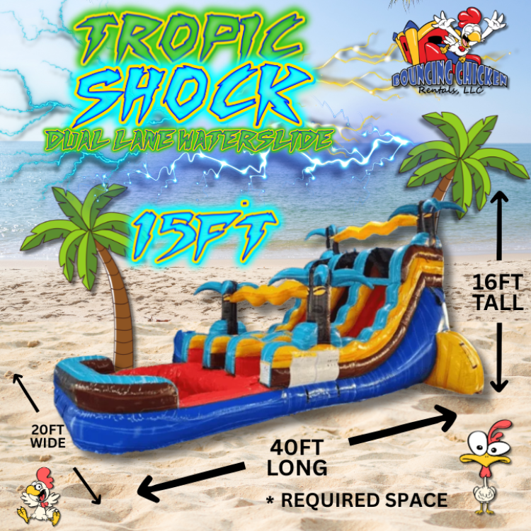15' Tropic Shock Dual Lane Center Climb