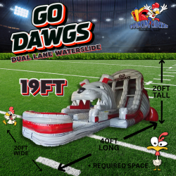 19' Go Dawgs Dual Lane Hybrid Slide
