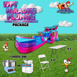 19' Paradise Plunge Dual Lane Hybrid Water Slide Package