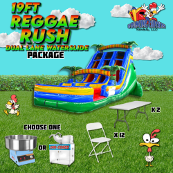 19' Reggae Rush Dual Lane Center Climb water slide Package